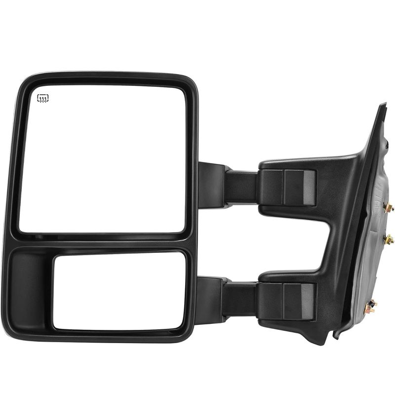 1999-2007 Ford Super Duty mirror, Excursion towing mirror driver side, power heated truck mirror, telescoping folding mirror, LED signal towing mirror, smoke lens Ford mirror, YITAMOTOR replacement mirror
