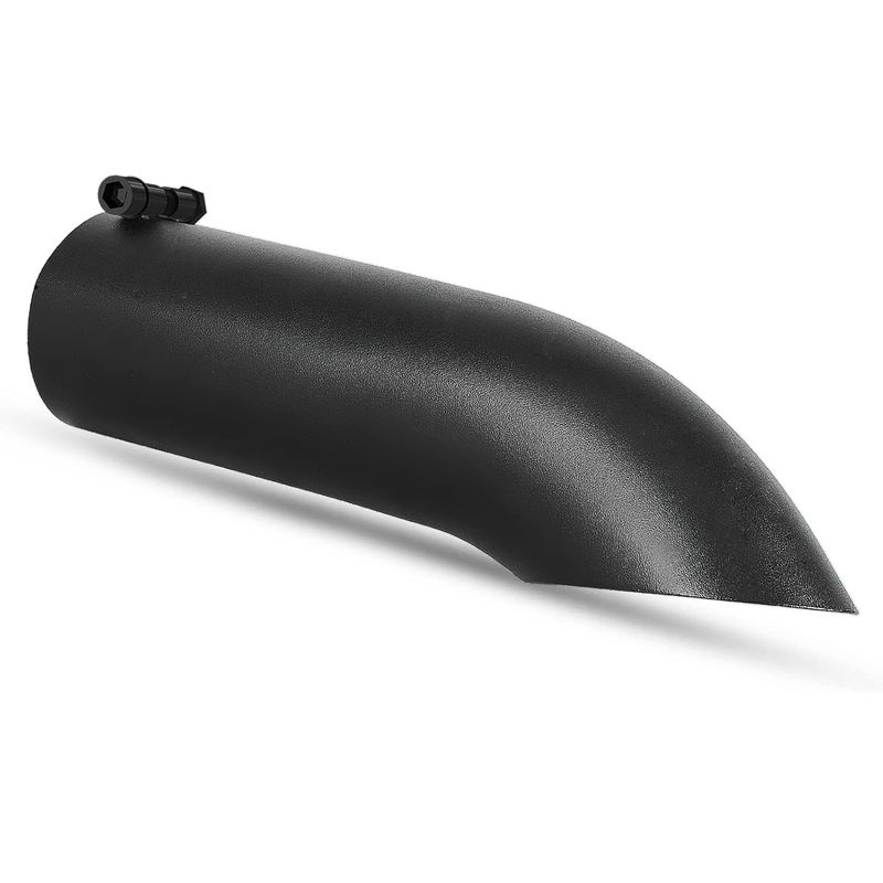 YITAMOTOR 3 Inch Inlet Turn Down Exhaust Tip, 3" x 3" x 12" Black Powder Coated Surface Stainless Steel Professional Exhaust Tail Tip for All 3.0" Outside Diameter Tailpipe, Turndown Design, Bolt-On 