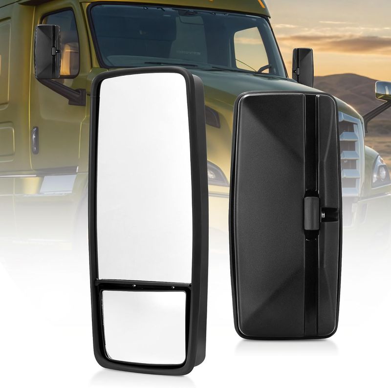 Isuzu NPR left side mirror, 2008-2023 Chevy W4500 mirror, manual truck mirrors replacement, Isuzu NQR driver side mirror, commercial truck mirrors, YITAMOR Isuzu mirror, 4HK1 4JJ1 truck mirrors