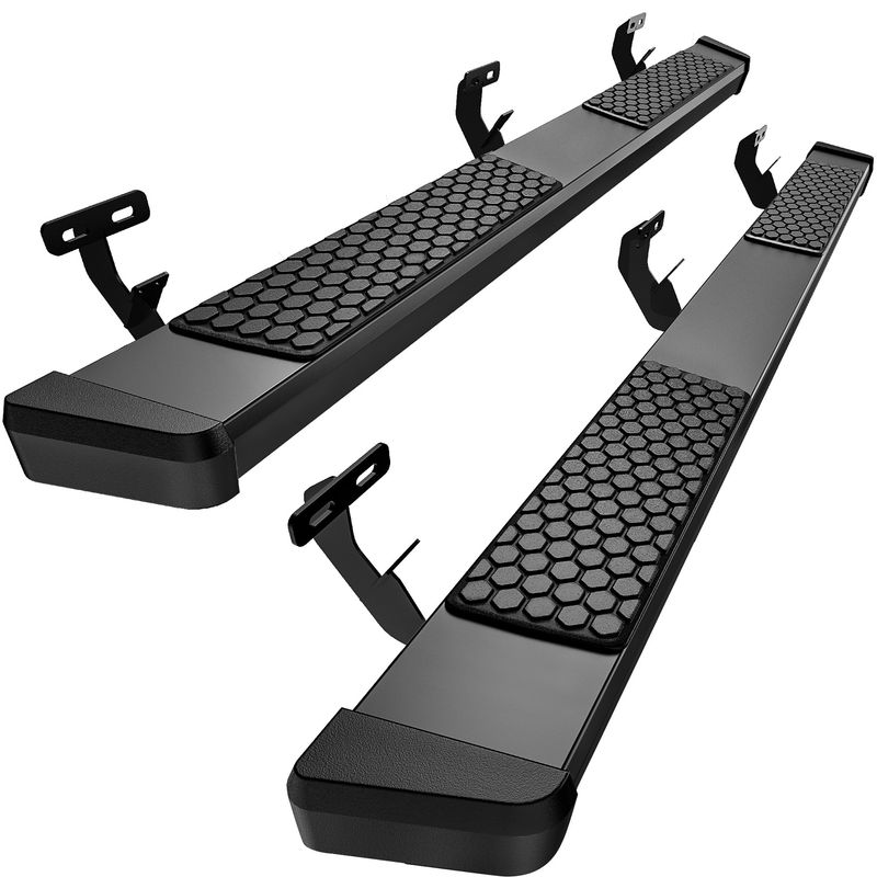 6 Inches Running Boards Compatible with 2009-2018 Dodge Ram 1500 Crew Cab, 2019-2024 1500 Classic, 2010-2024 Ram 2500/3500 Side Steps Textured Black Nerf Bars