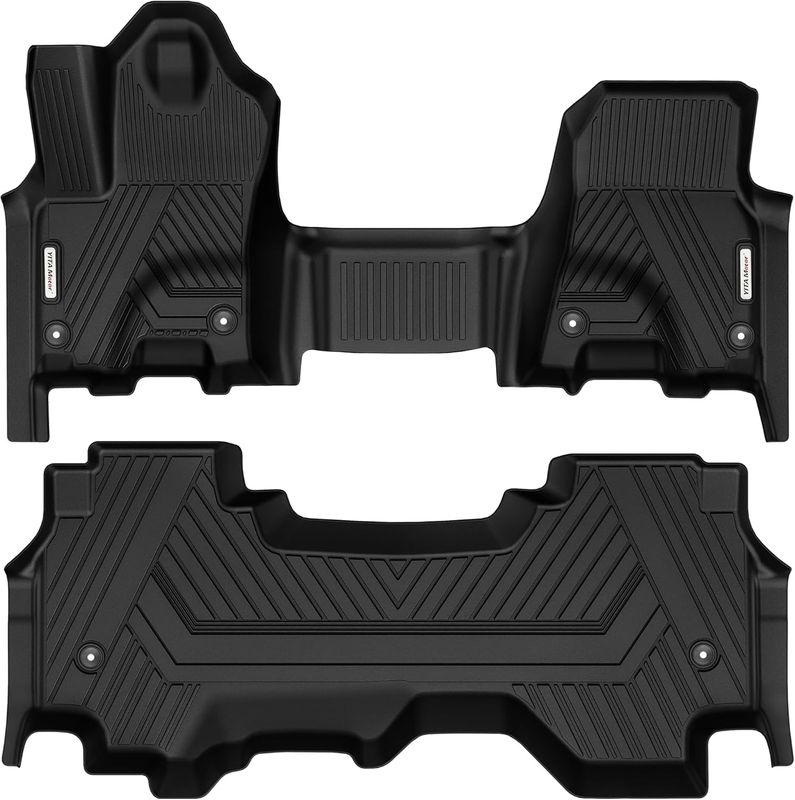 YITAMOTOR Ram 1500 mats, 2025 Ram Quad Cab floor liners, bench seat truck mats, all-weather TPE car mats, heavy-duty truck floor protection, custom fit Ram 1500 accessories, waterproof vehicle floor mats