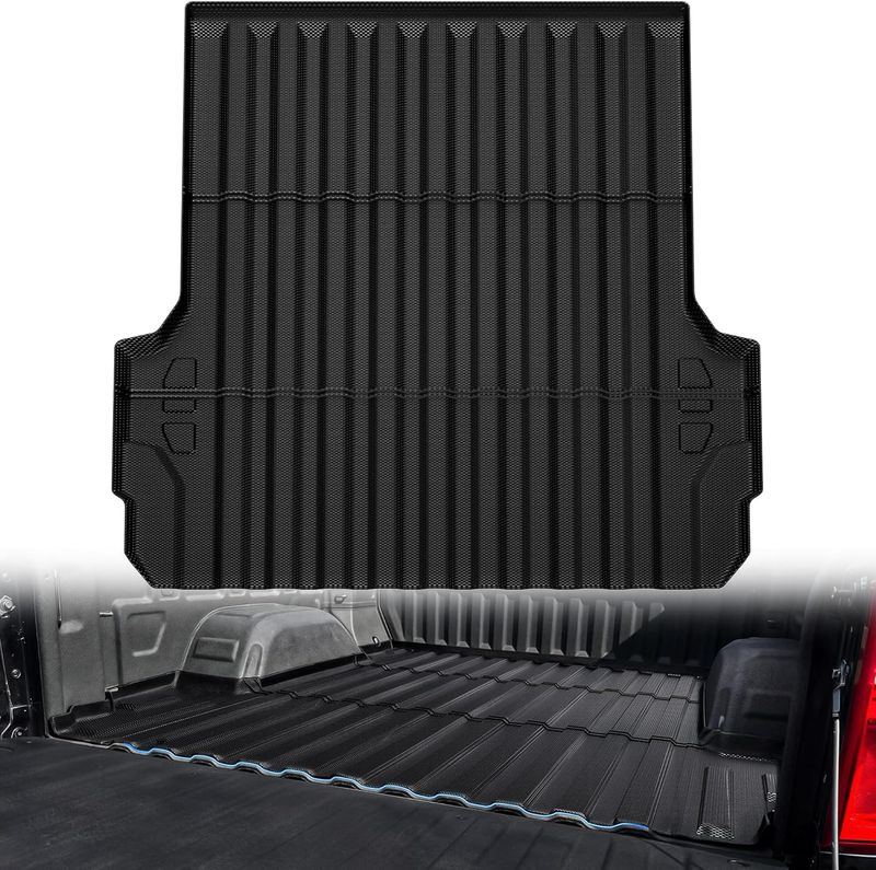 YITAMOTOR Colorado bed mat, GMC Canyon 5FT liner, 2023-2026 truck accessories, TPE all-weather bed protector, anti-slip pickup mat, heavy-duty short bed liner, Chevy Colorado cargo mat