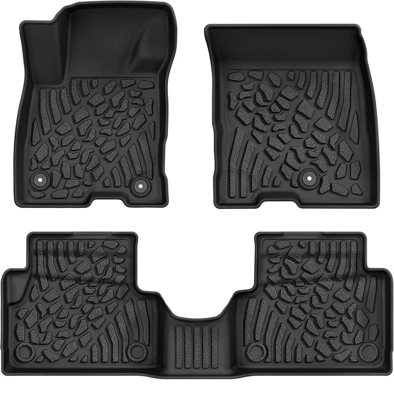 YITAMOTOR Maverick mats, Ford Maverick Hybrid floor liners 2022-2025, all-weather truck mats, TPE hybrid vehicle accessories, custom-fit Maverick 2025, eco-friendly car mats, waterproof floor protection