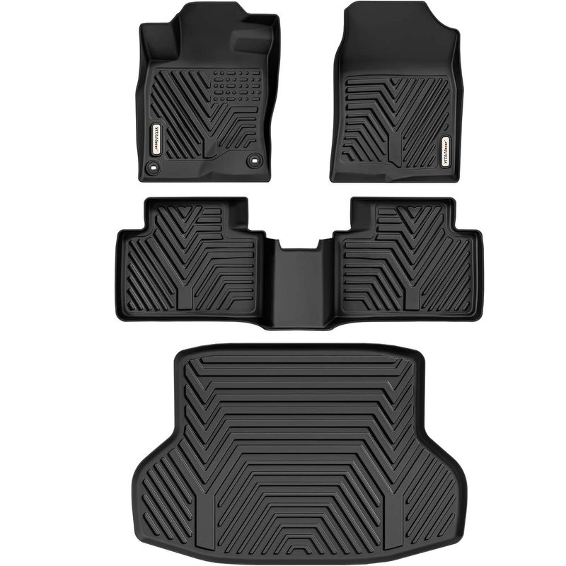 2016-2021 honda civic floor mats, civic sedan all-weather liners, tpe car mats for civic, waterproof floor mats 2021 civic, anti-slip cargo liner, custom fit honda civic accessories, heavy duty floor protection