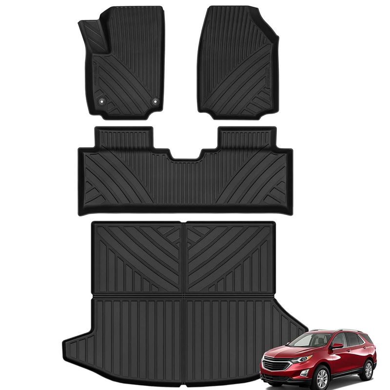 YITAMOTOR Chevy Equinox floor mats,2025-2026 Equinox accessories, TPE automotive floor mats,not fit hybrid models mats, trunk liner, car interior protection, anti-slip rubber mats, custom fit car liners, SUV floor mat set