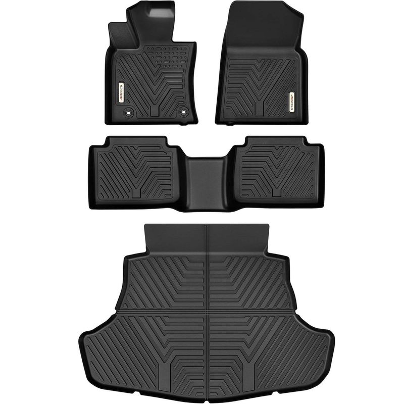 YITAMOTOR floor mats, Toyota Camry all-weather mats 2018-2024, TPE waterproof car mats, non-hybrid Camry floor liners, custom-fit trunk mat, anti-slip car flooring, sedan interior protection