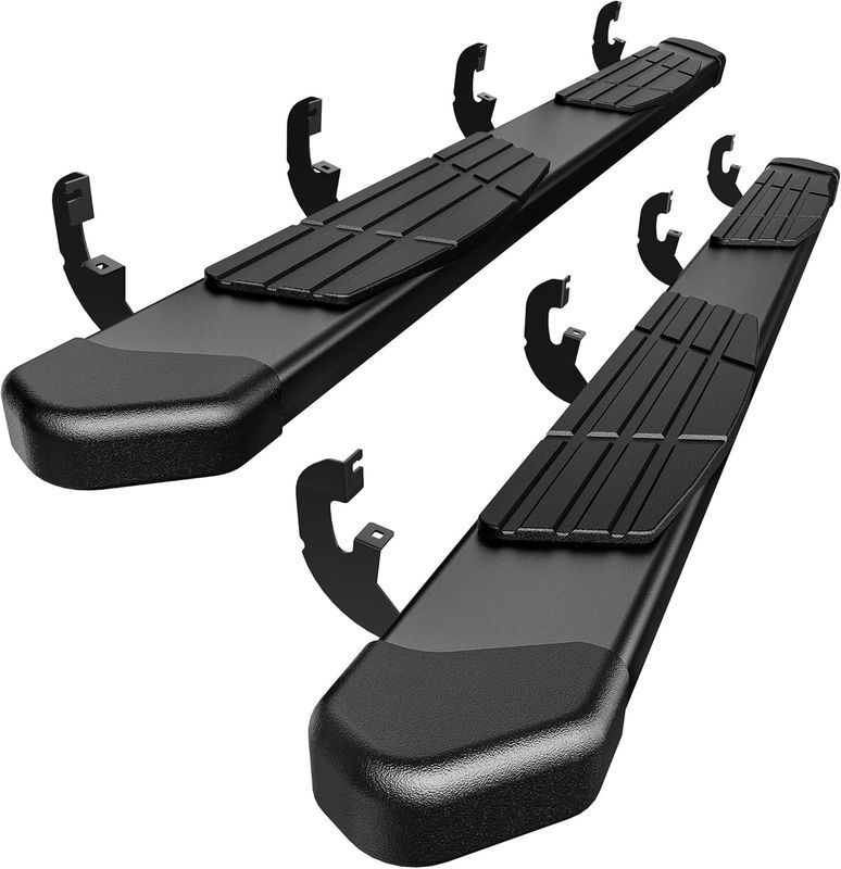 YITAMOTOR running boards, Chevy Silverado side steps, GMC Sierra nerf bars, crew cab accessories, truck running boards, textured black steps, 2024 Silverado, HD truck accessories, step rails, truck side bars