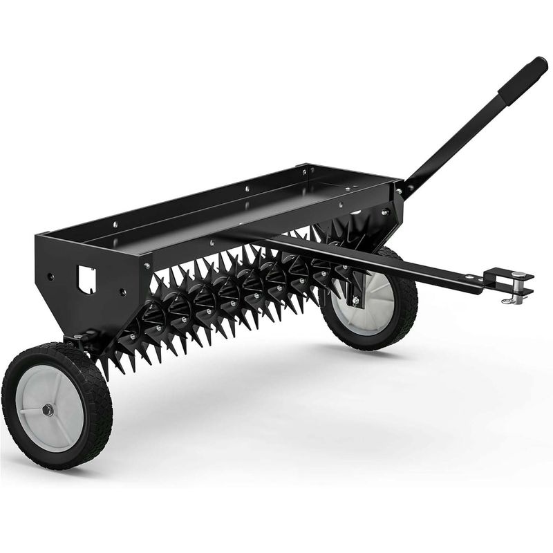 tow behind aerator, lawn core aerator, 40 inch spike aerator, ATV lawn aerator, soil plug aerator, galvanized aerator, lawn care equipment, tow behind aerator with wheels, yard aerator, YITAMOTOR
