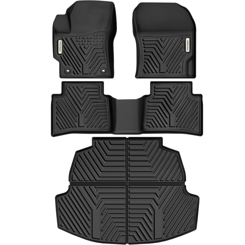 Toyota Corolla floor mats, all weather floor liners, Corolla trunk mat, TPE floor mats, 2022 Corolla accessories, custom fit floor mats, car floor liners full set, YITAMOTOR floor mats