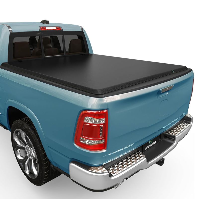  8FT Bed Soft Roll-Up Tonneau Cover for 2003-2023 Dodge Ram 1500 2500 3500 Truck