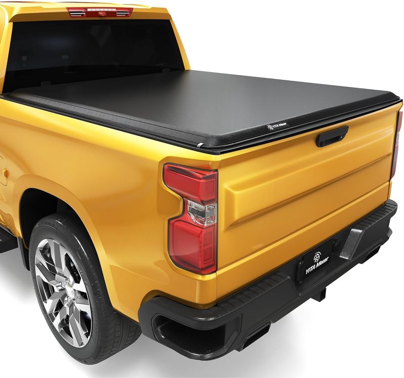 2020-2025 Chevy Silverado/GMC Sierra 2500 3500 HD Soft Roll Up Tonneau Cover, Fleetside 6.9 ft Bed