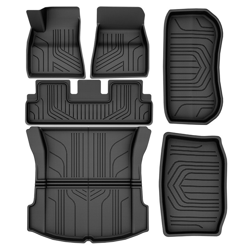 YITAMOTOR floor mats, Tesla Model 3 accessories, all-weather mats, Model 3 floor liners, cargo liner, trunk mat, interior protection, 2020-2023 Model 3, custom fit mats, EV accessories