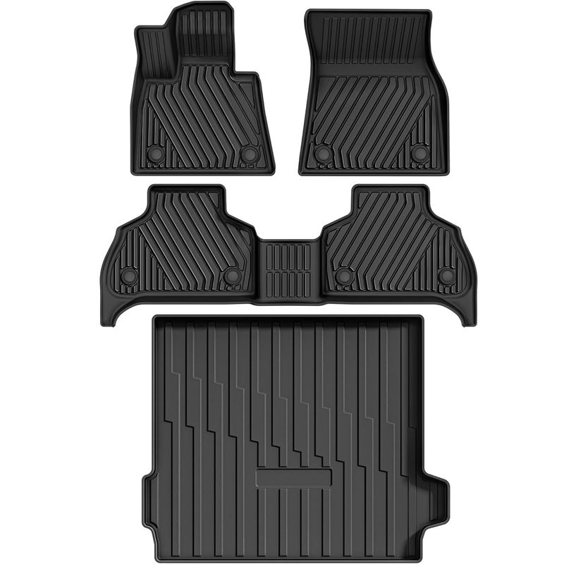 BMW X5 floor mats, all weather floor liners, X5 M60i mats, TPE floor mats, 5 passenger floor liners, 2024 X5 accessories, custom fit BMW mats, YITAMOTOR floor liners