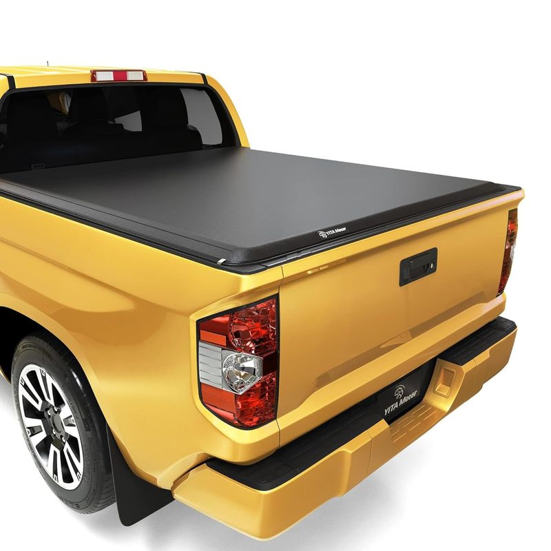 Soft Roll Up Truck Bed Tonneau Cover Compatible with 2022 2023 2024 2025 Toyota Tundra(Excl. Trail Edition) with Deck Rail System 5.5 ft Bed