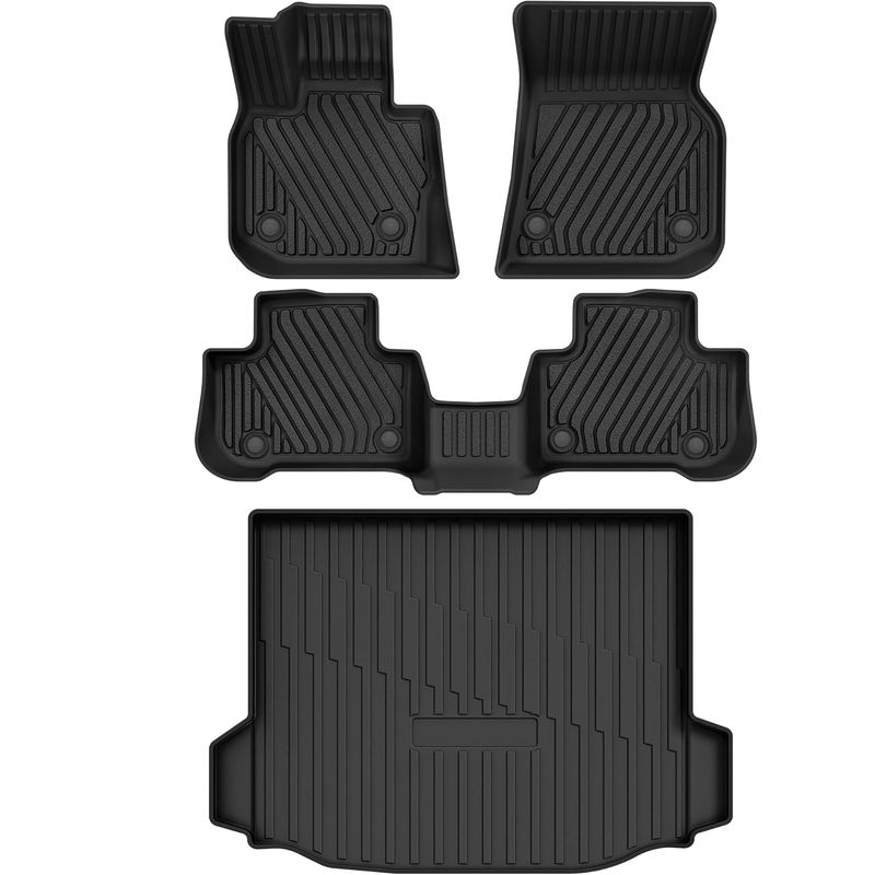 BMW X3 floor mats, all weather floor liners, X3 M40i mats, TPE floor mats, spare tire cargo mat, 2019 X3 accessories, custom fit BMW mats, YITAMOTOR floor liners