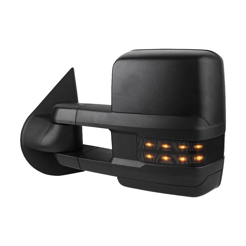 Pair MOSTPLUS Chrome Power Heated Tow Mirrors For 1999-2002 GMC Chevy 1500 2500 3500 W/ Turn Signals