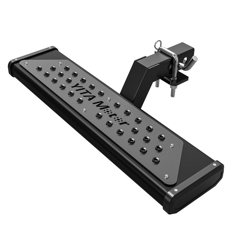 YITAMOTOR®8.3" Aluminum Hitch Steps with 2" Receiver Bumper Guard Protector