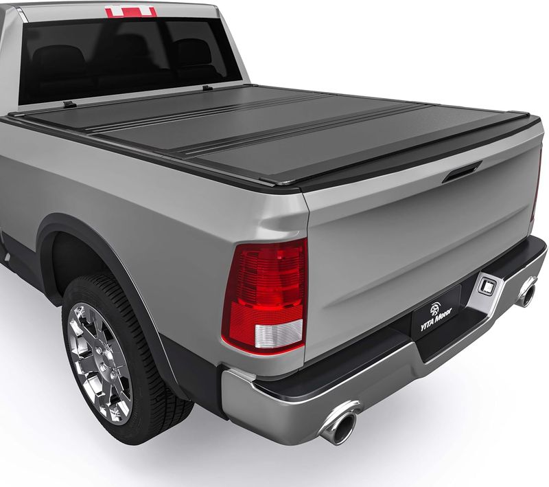 Ram 1500 tonneau cover, hard tri-fold cover, 6.4ft bed cover, low profile truck cover, YITAMOTOR, without Rambox cover, New Body Style