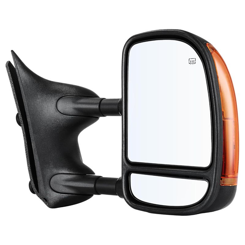 Ford F250 passenger mirror, Super Duty right mirror, F350 passenger side mirror, Ford Excursion mirror, power heated tow mirror, manual telescoping mirror, YITAMOTOR, 1999-2007 F250 passenger