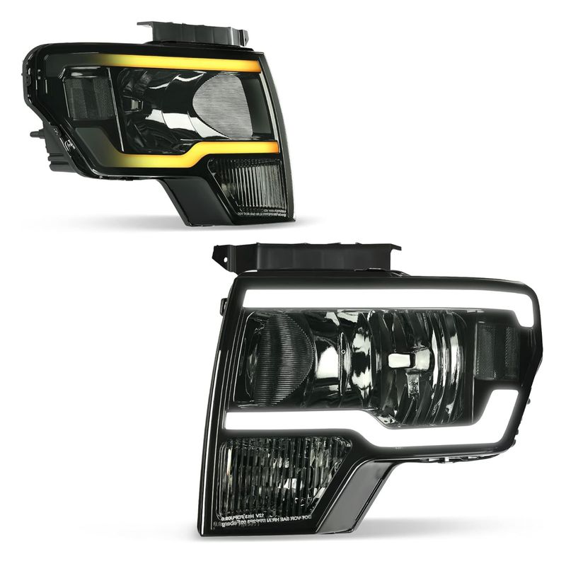  LED Headlights Assembly for Switchback Tube 2009-2014 Ford F150