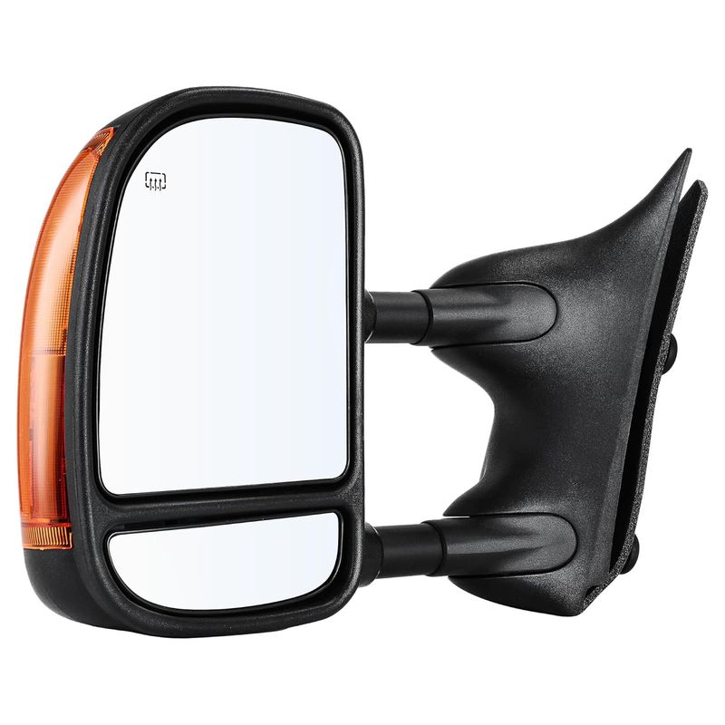 Ford F250 towing mirror, Super Duty mirror, F350 left side mirror, Ford Excursion mirror, power heated tow mirror, manual telescoping mirror, YITAMOTOR, 1999-2007 F250, 2001-2005 Excursion
