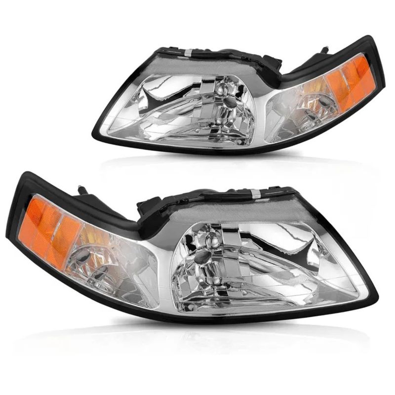 Headlight Assembly Compatible with 1999-2004 Ford Mustang