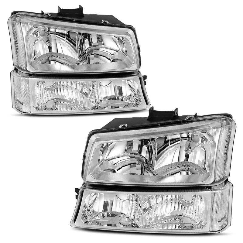 Car LED Headlights Assembly for 2003-2006 Chevy Silverado Avalanche