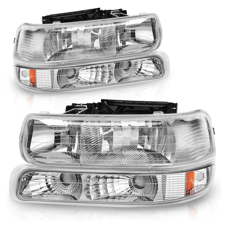 1999 2000 2001 2002 Chevy Silverado LED Headlights Assembly 