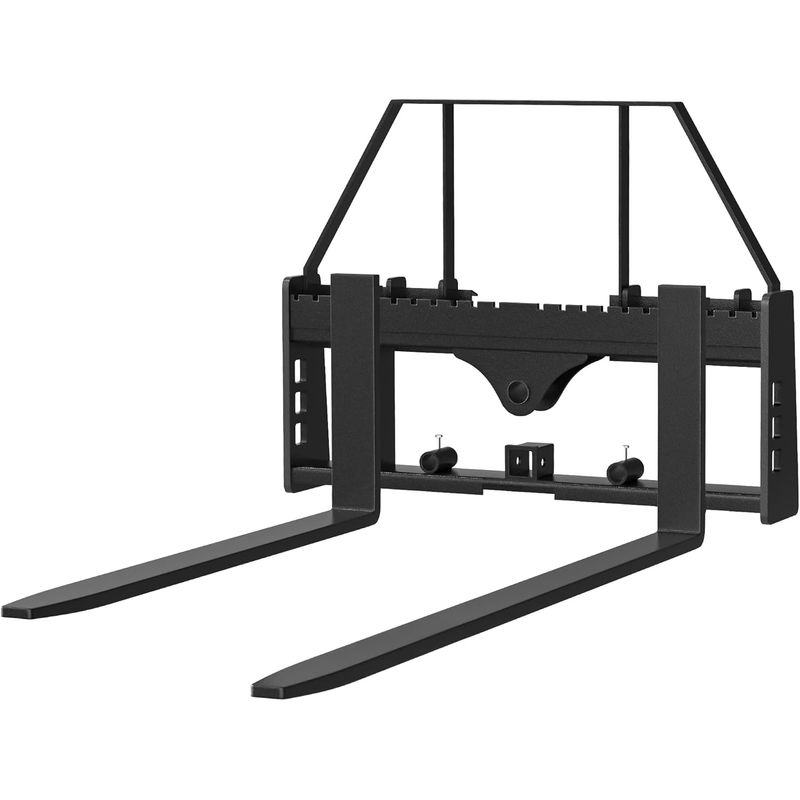 skid steer pallet forks, tractor pallet fork attachment, quick tach pallet forks, 2500 lb pallet forks, 42 inch fork blades, YITAMOTOR, skid steer attachment