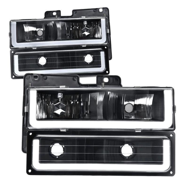 Headlight+Bumper Lamps For 1990-1999 Chevy GMC C/K C1500 C2500 C3500