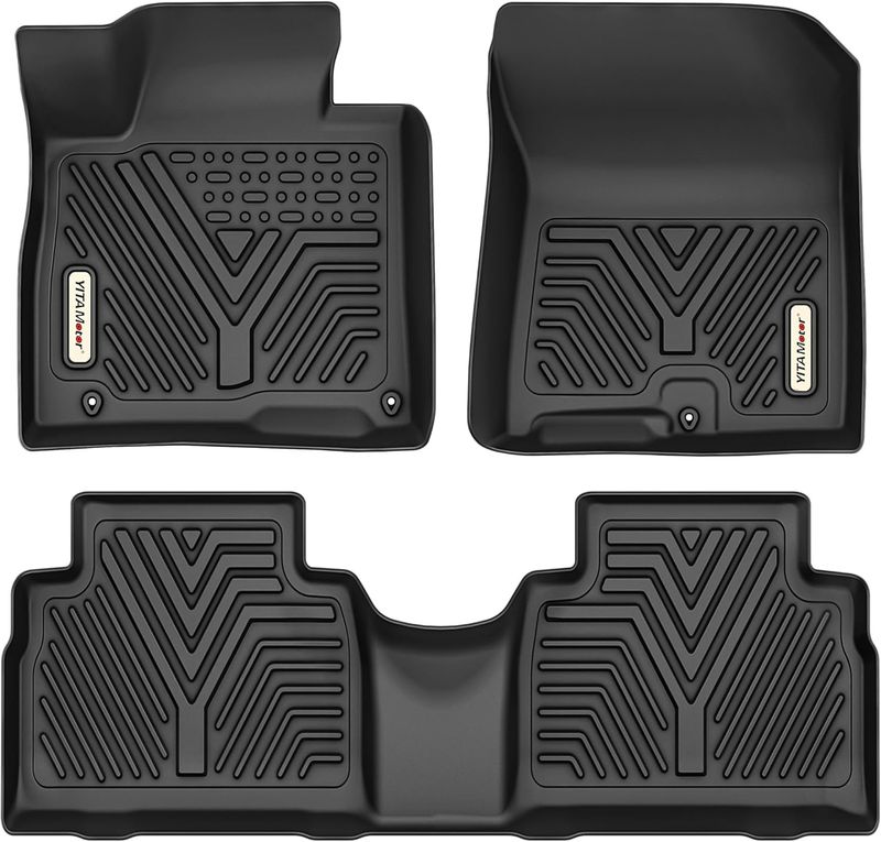 Hyundai Santa Fe floor mats, TPE floor liners, 2021 Santa Fe accessories, all weather car mats, custom fit floor mats, 5-seat Santa Fe, YITAMOTOR