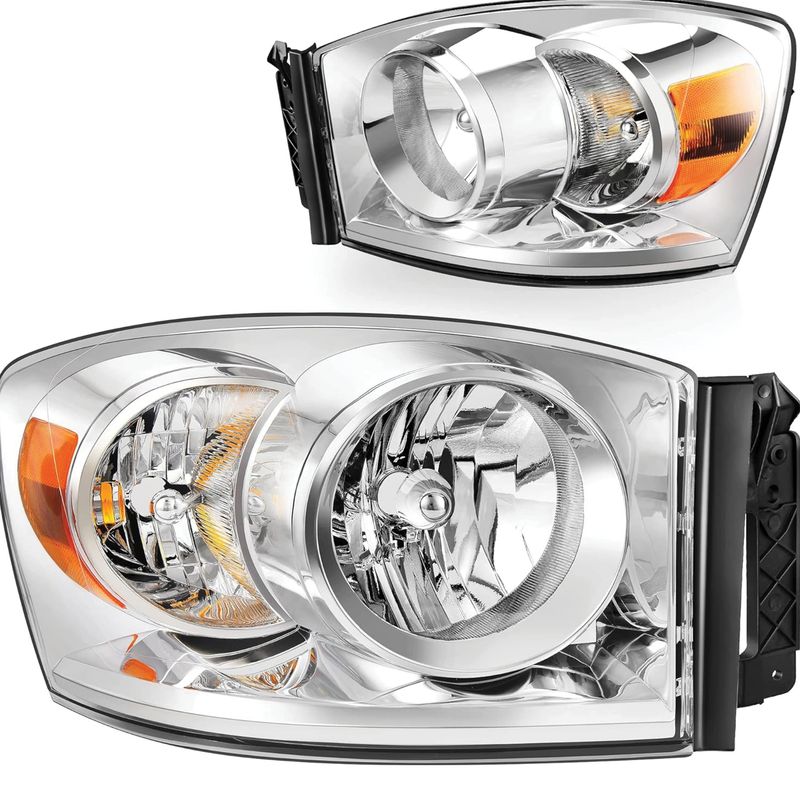  Headlight Assembly Compatible with 06-08 Dodge Ram 1500