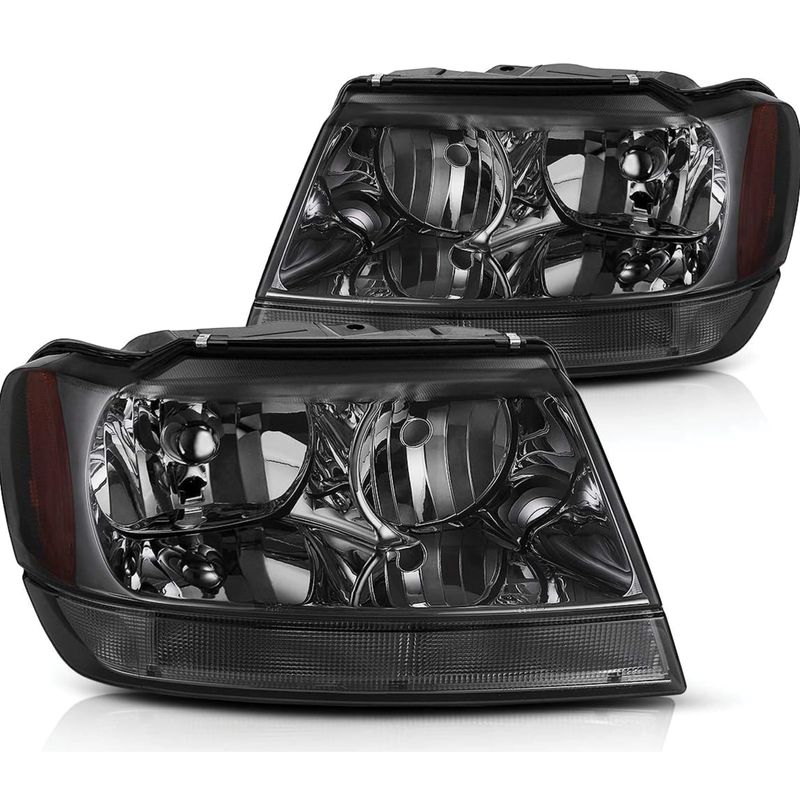 Headlights Assembly Compatible with 1999 2000 2001 2002 2003 2004 Grand Cherokee Replacement 