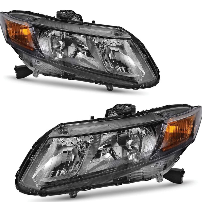 Headlight Assembly Compatible with 2012 2013 2014 2015 civic (Sedan 4-Door Model) 