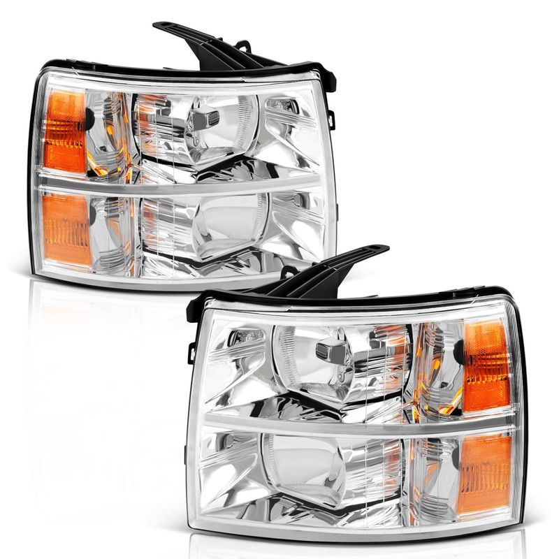 LED Headlight Assembly for 2007-2014 Chevy Silverado with Clear Lens