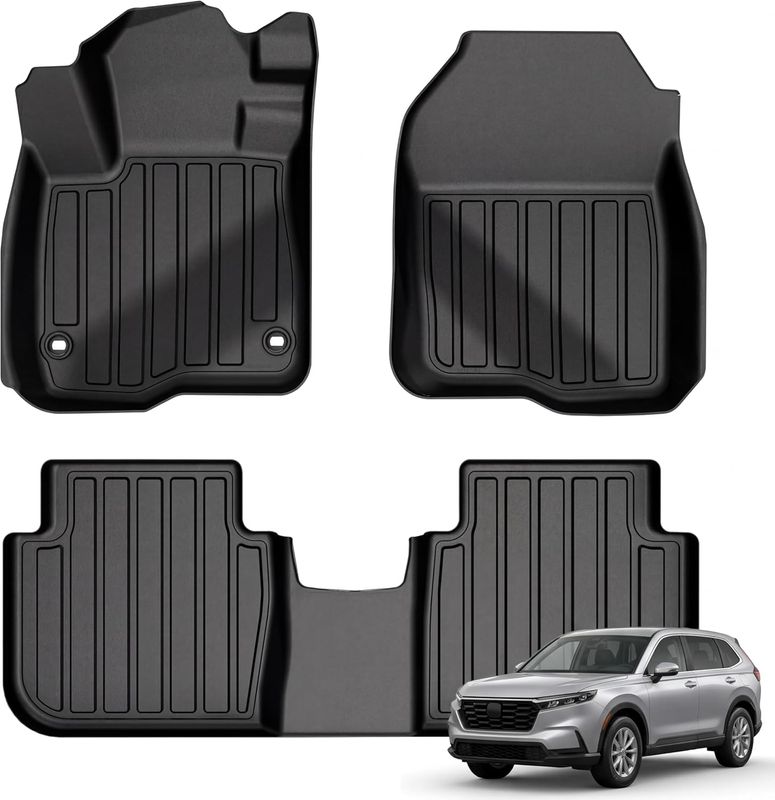 YITAMOTOR floor mats, Honda CR-V floor mats 2023-2026, CR-V all weather mats, custom fit TPE mats, anti-slip car liners, rugged CR-V accessories, 1st 2nd row mat set, black rubber floor mats, Honda CR-V Hybrid mats, heavy duty CR-V liners