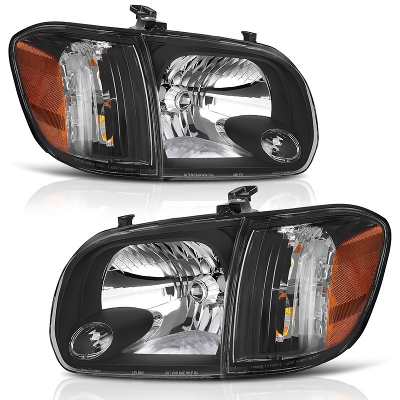 Headlights For 2005-2006 Toyota Tundra 05 06 07 Sequoia Headlamps+Corner Lamps