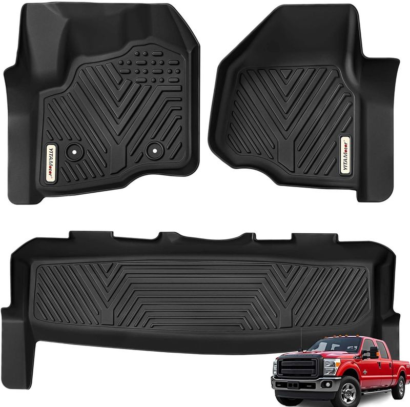 All-weather 3D rubber floor mats for cars fit for 2012-2016 Ford F-250