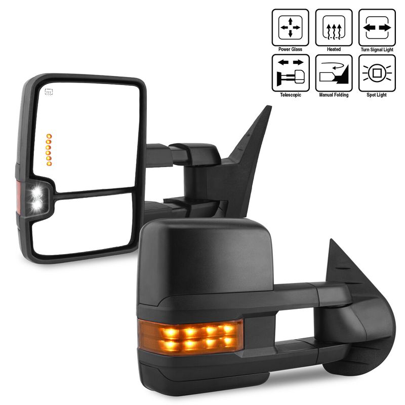 YITAMOTOR® 2007-2013 Chevy Silverado Extendable Tow Mirrors