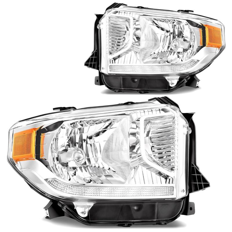YITAMOTOR headlights, 2014-2021 Tundra headlights, Toyota Tundra LED headlights, chrome housing headlights, DRL headlight assembly, Tundra SR5 headlights, direct fit headlights