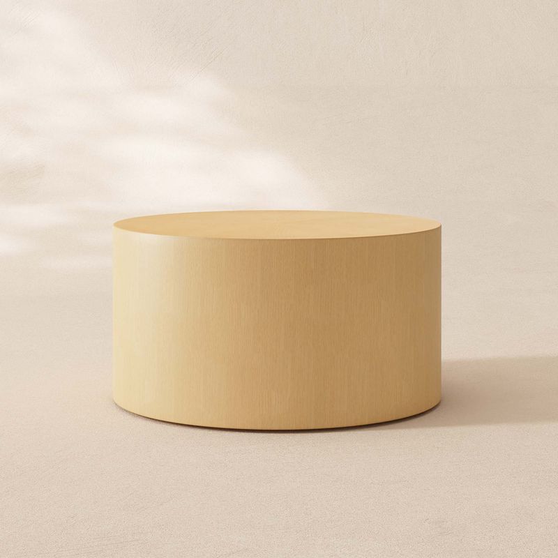 round coffee table, 31 inch coffee table, ash wood table, radiating grain, natural wood table, no assembly furniture, sustainable, CPSIA certified, modern round table