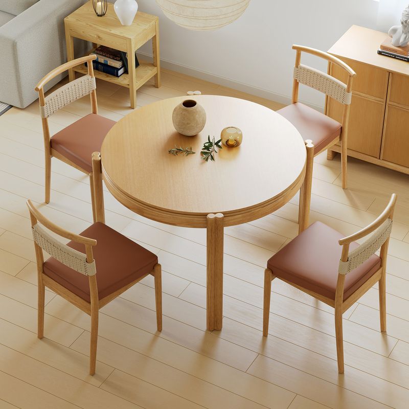 round dining table for 4,dining tables circular,solid wood dining table,round wooden dining table,natural wood dining table,modern table for dining room,farmhouse dining table,scandinavian dining table,boho dining table,light wood dining table,dining table for 4