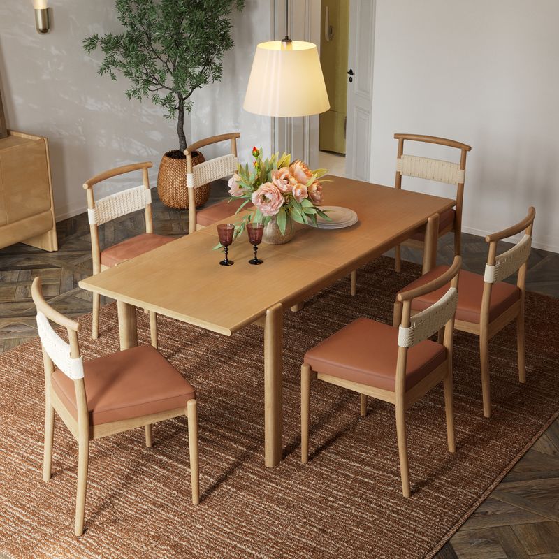 dining table for 6,dining table for 4,light wood dining table,boho dining table,scandinavian dining table,modern dining table,large dining room table,extendable dining table,expandable dining room table,drop leaf dining table,space saving dining table,solid wood extendable dining table,solid wood dining table,natural wood dining table,rectangular dining table,long dining room table