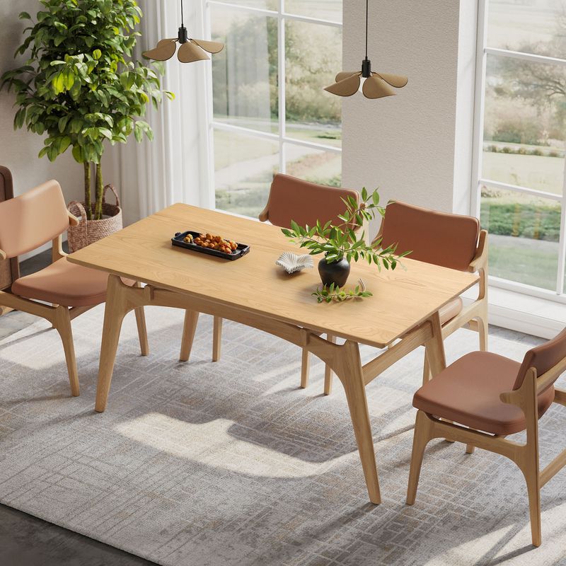 rectangular dining table,long dining table,solid wood dining table,natural wood dining table,wooden dining table,large dining room table,60 dining table,modern table for dining room,contemporary dining room tables,japanese dining table,oak dining table,4 seater dining table