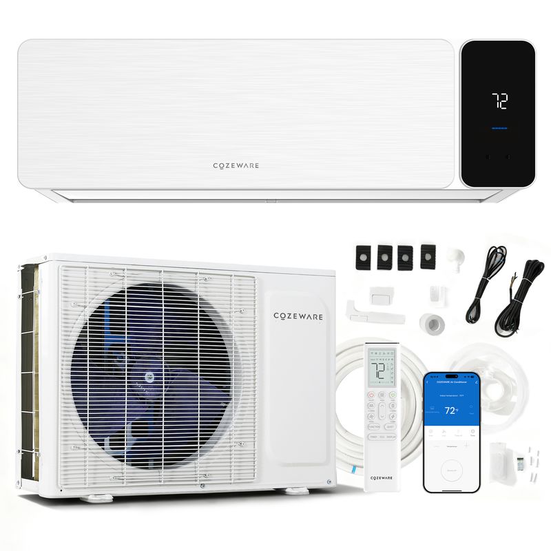 COZEWARE Visio Series 12000 BTU 20 SEER2 Ductless Mini Split AC with Heat Pump, 115V