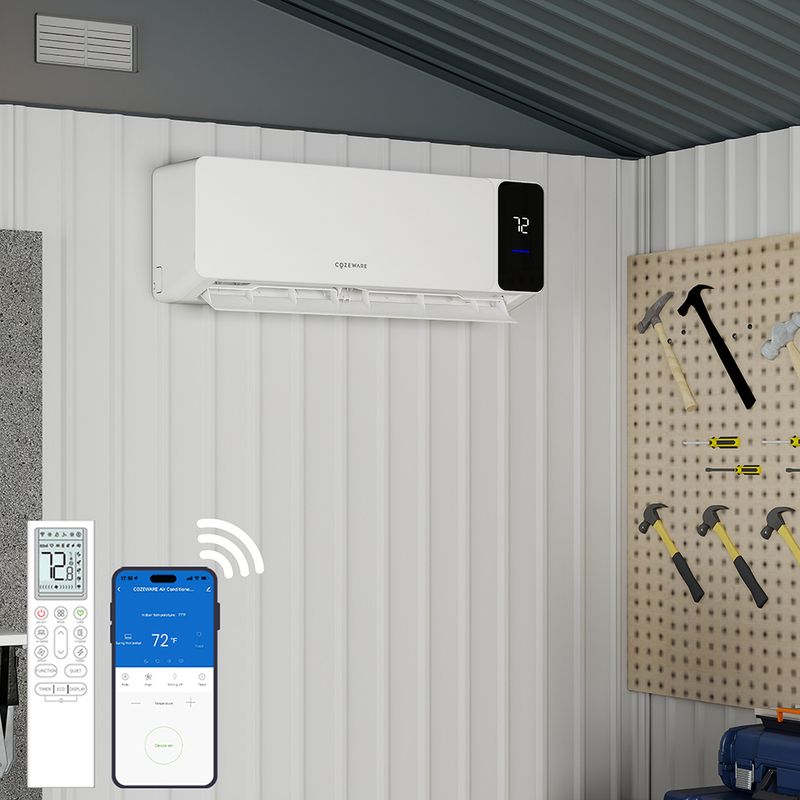 COZEWARE Visio Series 12000 BTU 20 SEER2 Ductless Mini Split AC with Heat Pump, 230V