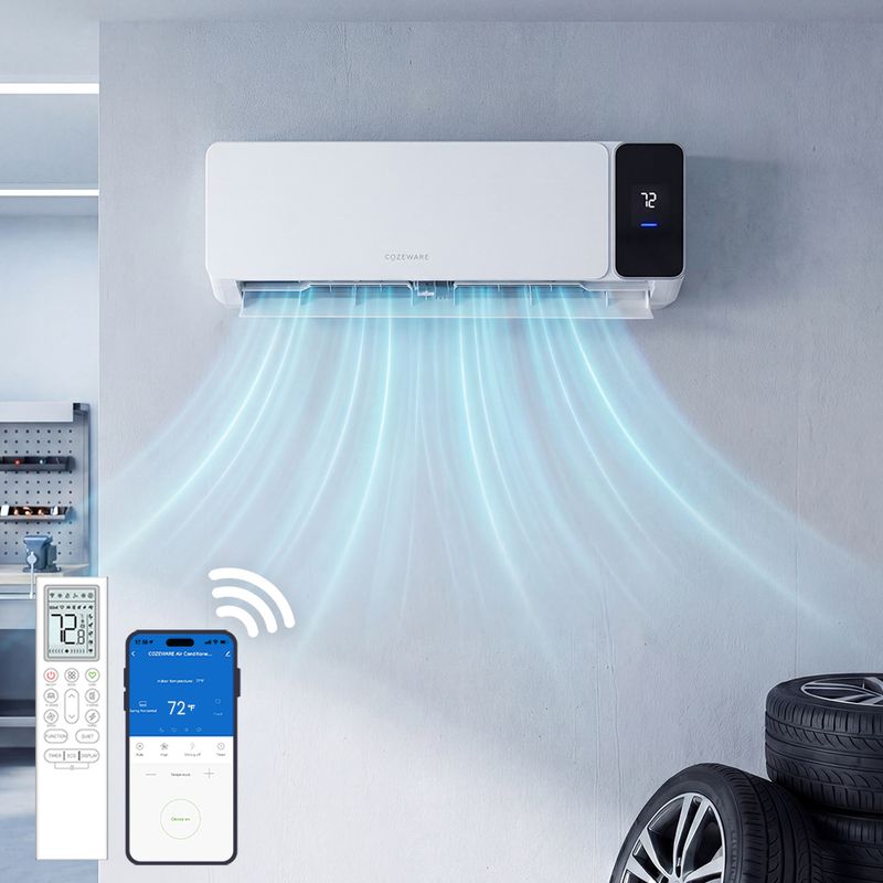 COZEWARE Visio Series 12000 BTU 20 SEER2 Ductless Mini Split AC with Heat Pump, 230V