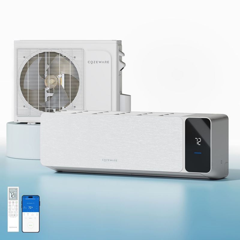 COZEWARE Visio Series 12000 BTU 20 SEER2 Ductless Mini Split AC with Heat Pump, 115V