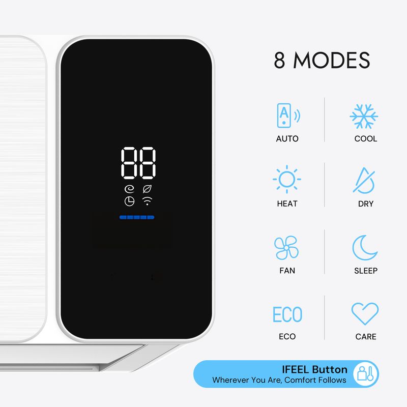 Exploring the 8 different operational modes on the mini split air conditioner