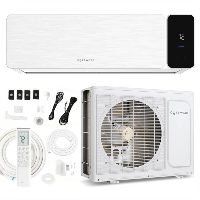 COZEWARE Visio Series 9000 BTU 18 SEER2 Ductless Mini Split AC with Heat Pump, 115V